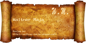 Waltner Maja névjegykártya